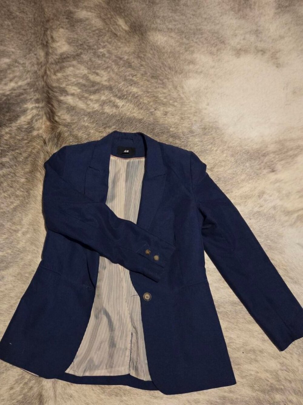 H&M Women's Navy and Blue Jacket